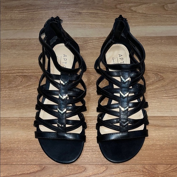 Apt. 9 Shoes - Apt. 9 Elegant Black Gladiator Sandals